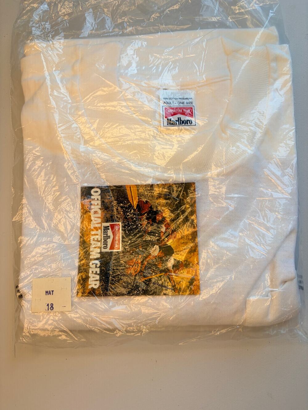 Deadstock 90s Marlboro Adventure Team Official Team Gear T-Shirt White OS NWT